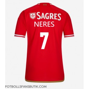 Benfica David Neres #7 Replika Hemmatröja 2023-24 Kortärmad